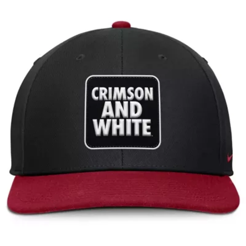 Alabama Crimson Tide NCAA Nike Black/Crimson Alabama Tide 2025 Sideline Campus Pro Local Snapback Hat