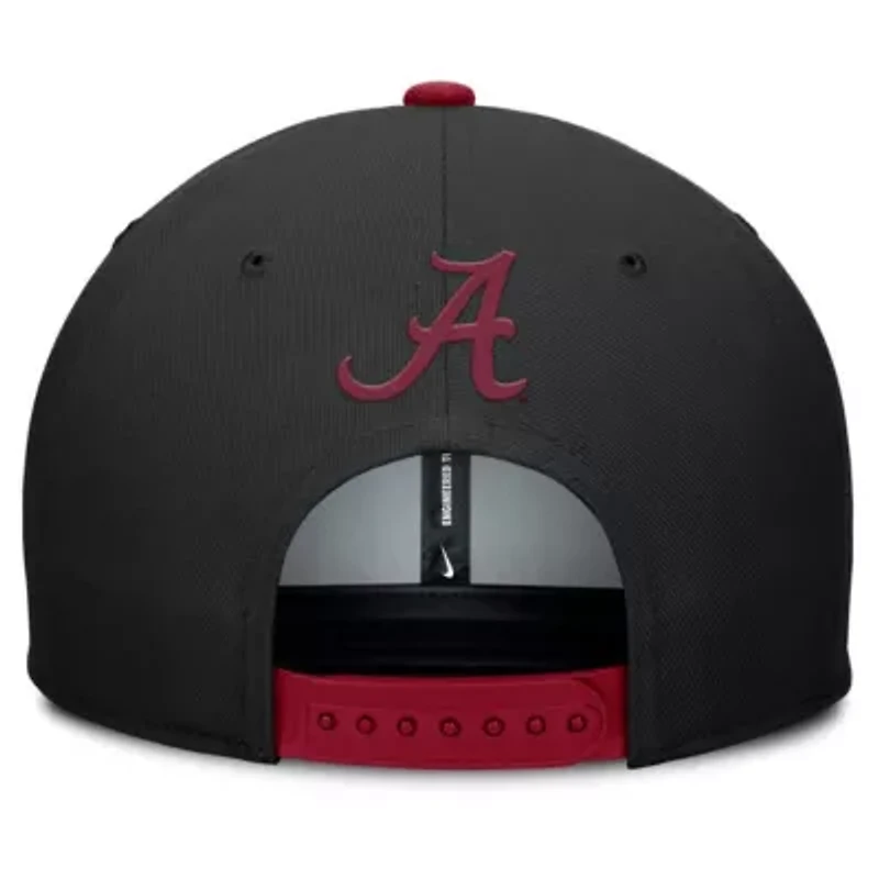 Alabama Crimson Tide NCAA Nike Black/Crimson Alabama Tide 2025 Sideline Campus Pro Local Snapback Hat