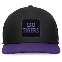 NCAA Nike Black/Purple LSU Tigers 2025 Sideline Campus Pro Local Snapback Hat