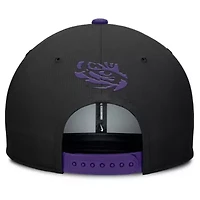 NCAA Nike Black/Purple LSU Tigers 2025 Sideline Campus Pro Local Snapback Hat