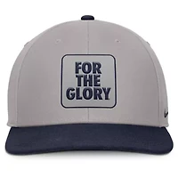NCAA Nike Gray/Navy Penn State Nittany Lions 2025 Sideline Campus Pro Local Snapback Hat