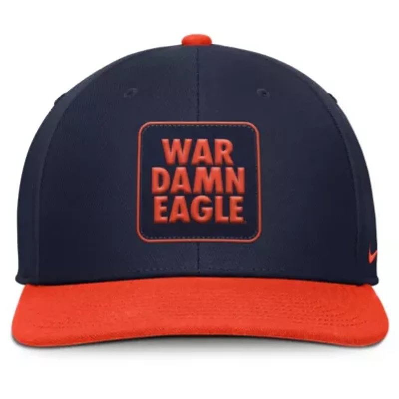 NCAA Nike Navy/Orange Auburn Tigers 2025 Sideline Campus Pro Local Snapback Hat
