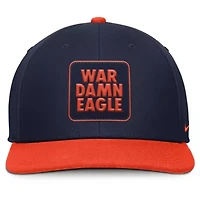 NCAA Nike Navy/Orange Auburn Tigers 2025 Sideline Campus Pro Local Snapback Hat