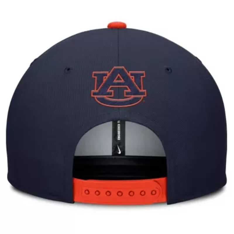 NCAA Nike Navy/Orange Auburn Tigers 2025 Sideline Campus Pro Local Snapback Hat