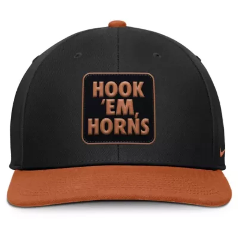 NCAA Nike Black/Texas Texas Longhorns 2025 Sideline Campus Pro Local Snapback Hat