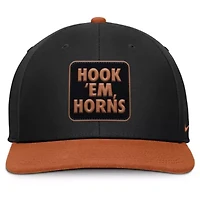 NCAA Nike Black/Texas Texas Longhorns 2025 Sideline Campus Pro Local Snapback Hat