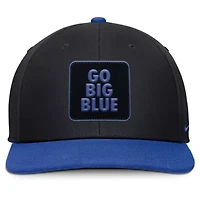 NCAA Nike Black/Royal Kentucky Wildcats 2025 Sideline Campus Pro Local Snapback Hat