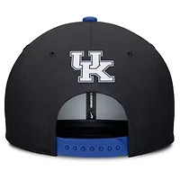 NCAA Nike Black/Royal Kentucky Wildcats 2025 Sideline Campus Pro Local Snapback Hat