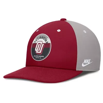 NCAA Nike Crimson/Gray Oklahoma Sooners Prep Pro Performance Snapback Hat
