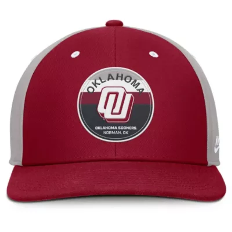 NCAA Nike Crimson/Gray Oklahoma Sooners Prep Pro Performance Snapback Hat