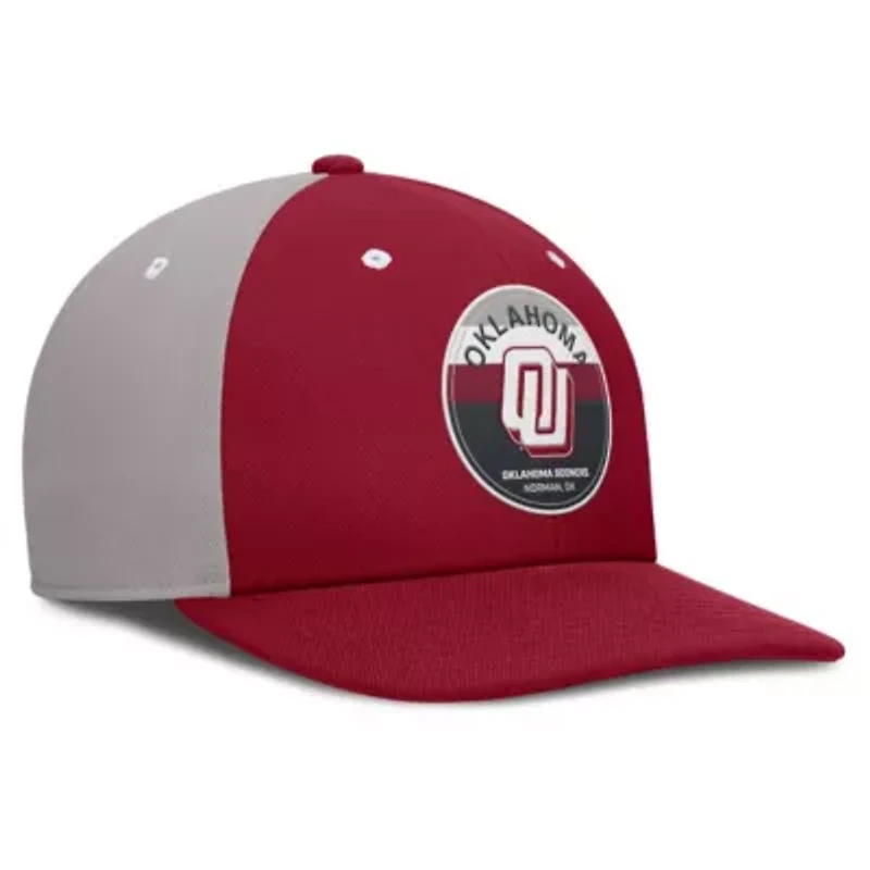 NCAA Nike Crimson/Gray Oklahoma Sooners Prep Pro Performance Snapback Hat