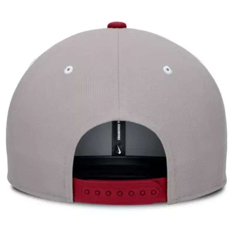 NCAA Nike Crimson/Gray Oklahoma Sooners Prep Pro Performance Snapback Hat