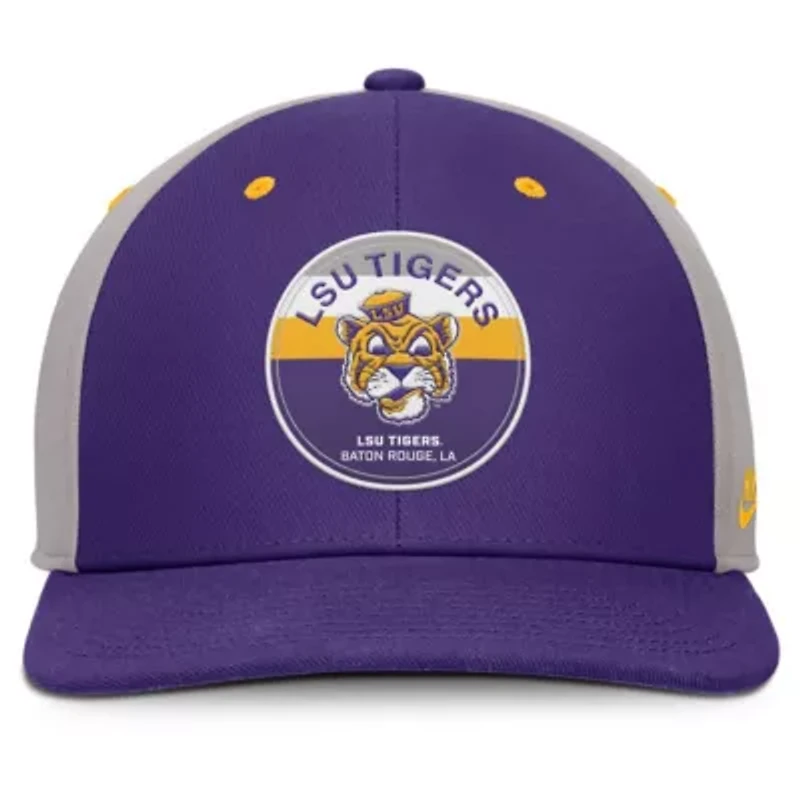 NCAA Nike Purple/Gray LSU Tigers Prep Pro Performance Snapback Hat