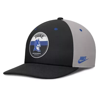Duke Blue Devils NCAA Nike Black/Gray Duke Devils Prep Pro Performance Snapback Hat