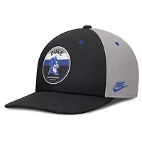 Duke Blue Devils NCAA Nike Black/Gray Duke Devils Prep Pro Performance Snapback Hat