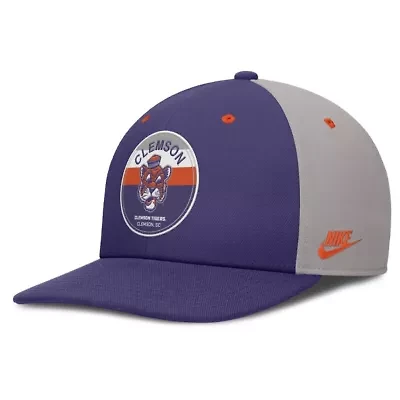 NCAA Nike Purple/Gray Clemson Tigers Prep Pro Performance Snapback Hat
