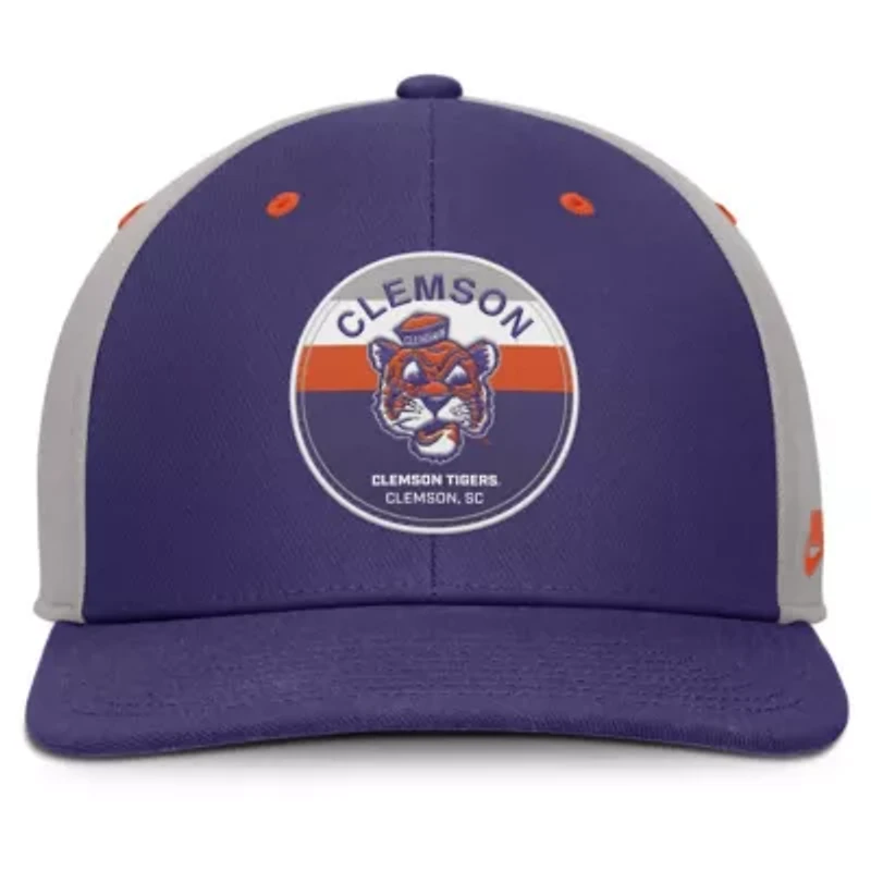 NCAA Nike Purple/Gray Clemson Tigers Prep Pro Performance Snapback Hat