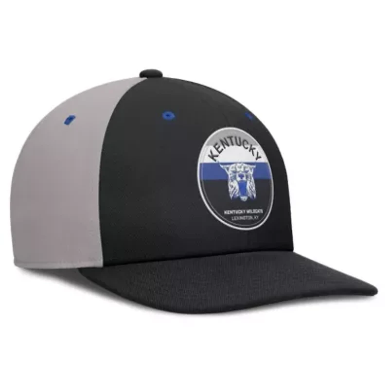 NCAA Nike Black/Gray Kentucky Wildcats Prep Pro Performance Snapback Hat