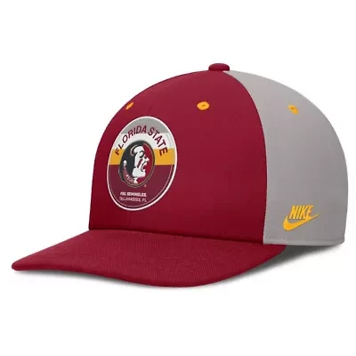 NCAA Nike Garnet/Gray Florida State Seminoles Prep Pro Performance Snapback Hat