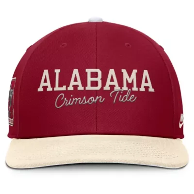 Alabama Crimson Tide NCAA Nike Crimson/Cream Alabama Tide Pro Legacy Script Snapback Hat