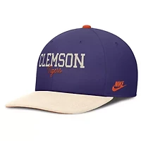 NCAA Nike Purple/Cream Clemson Tigers Pro Legacy Script Snapback Hat
