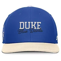 Duke Blue Devils NCAA Nike Royal/Cream Duke Devils Pro Legacy Script Snapback Hat