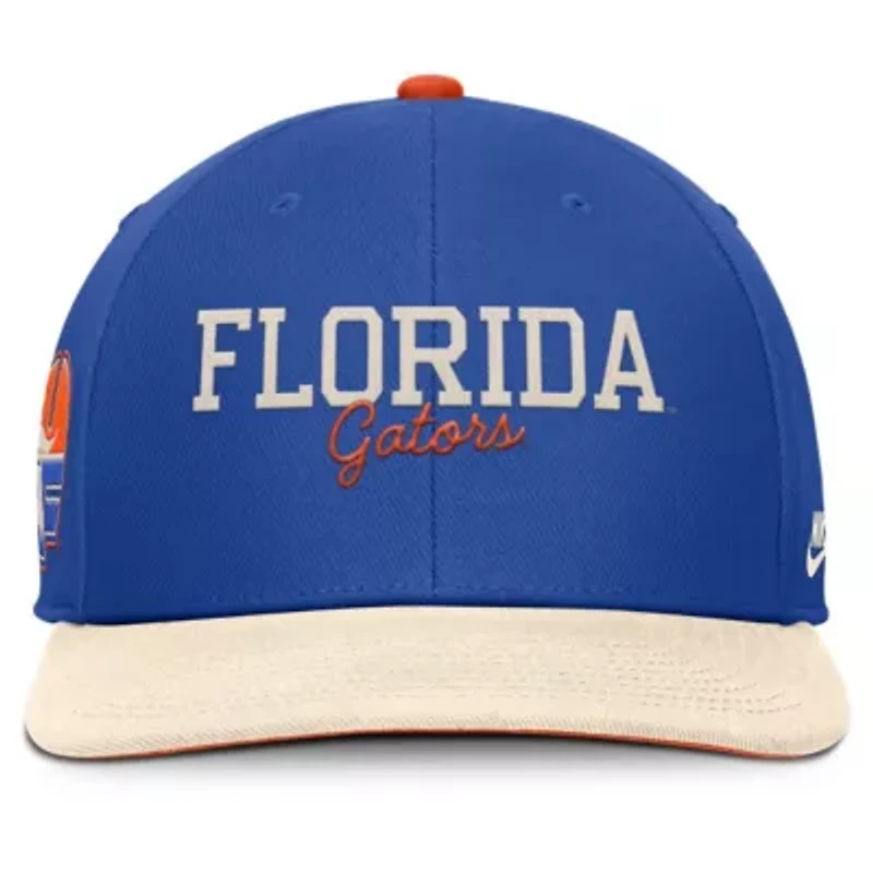 NCAA Nike Royal/Cream Florida Gators Pro Legacy Script Snapback Hat