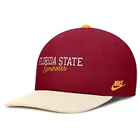 NCAA Nike Garnet/Cream Florida State Seminoles Pro Legacy Script Snapback Hat
