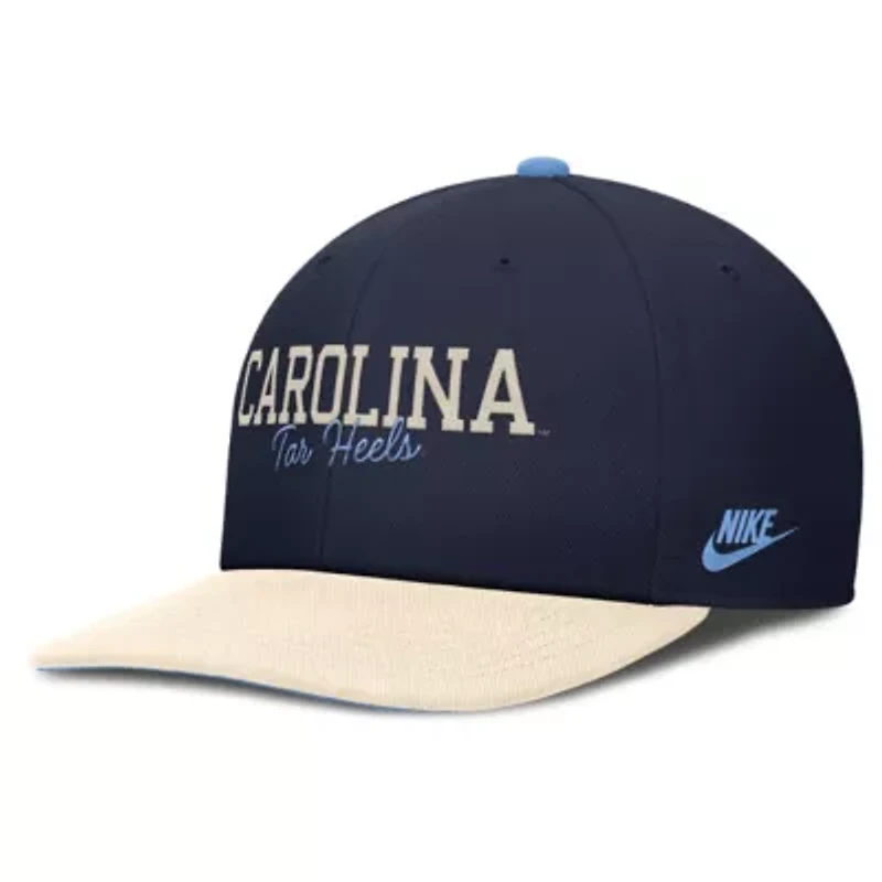 NCAA Nike Navy/Cream North Carolina Tar Heels Pro Legacy Script Snapback Hat