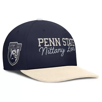 NCAA Nike Navy/Cream Penn State Nittany Lions Pro Legacy Script Snapback Hat