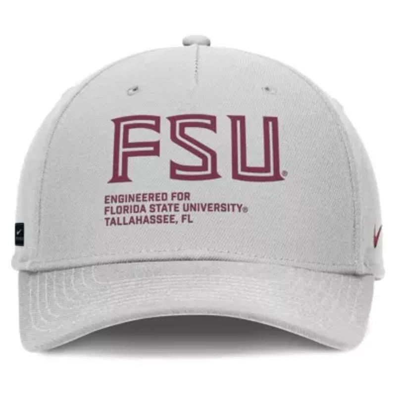 NCAA Nike Florida State Seminoles 2025 Sideline Dust Pinched Rise Adjustable Hat