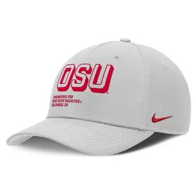 NCAA Nike Ohio State Buckeyes 2025 Sideline Dust Pinched Rise Adjustable Hat