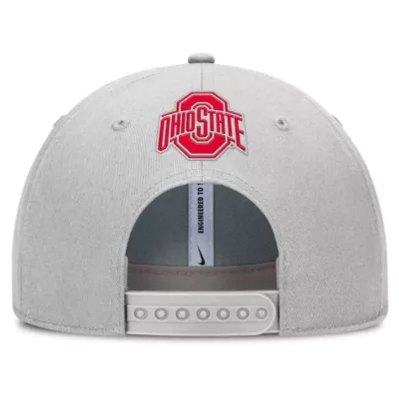 NCAA Nike Ohio State Buckeyes 2025 Sideline Dust Pinched Rise Adjustable Hat