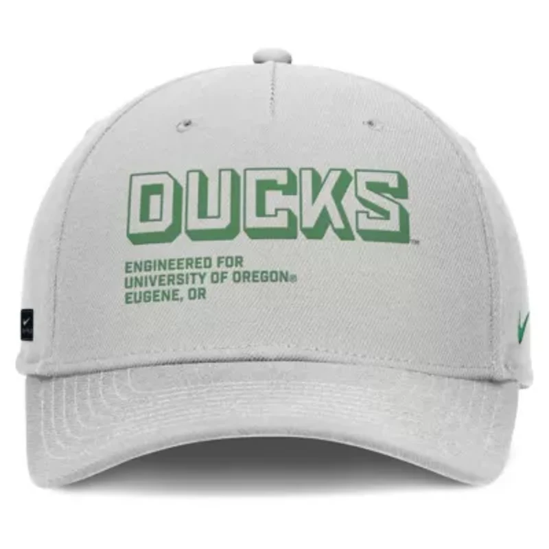 NCAA Nike Oregon Ducks 2025 Sideline Dust Pinched Rise Adjustable Hat