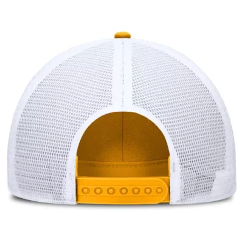 NCAA Nike Gold/White West Virginia Mountaineers 2025 On-Field Rise Engineered Trucker Adjustable Hat