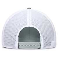 NCAA Nike Silver/White Michigan State Spartans 2025 On-Field Rise Engineered Trucker Adjustable Hat