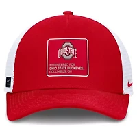 NCAA Nike Scarlet/White Ohio State Buckeyes 2025 On-Field Rise Engineered Trucker Adjustable Hat