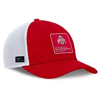 NCAA Nike Scarlet/White Ohio State Buckeyes 2025 On-Field Rise Engineered Trucker Adjustable Hat