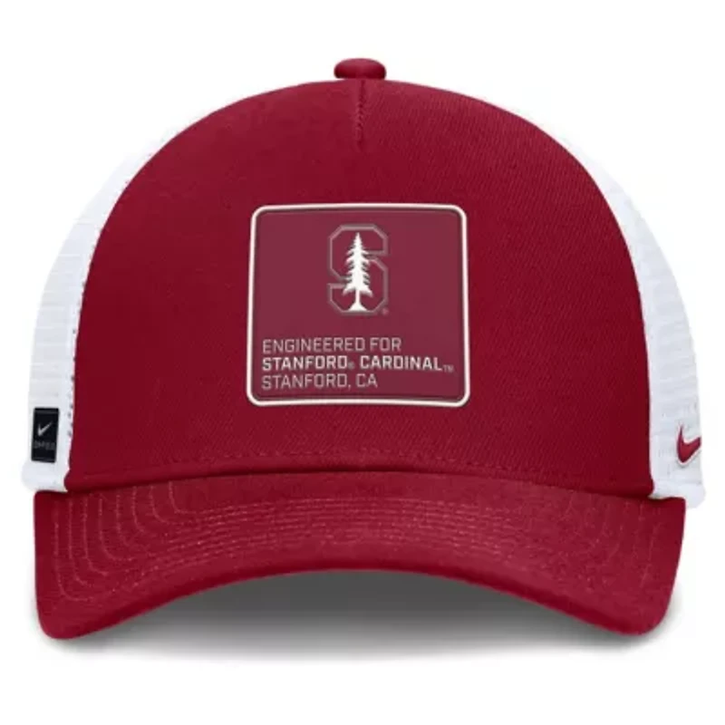 Stanford Cardinal NCAA Nike Cardinal/White Stanford 2025 On-Field Rise Engineered Trucker Adjustable Hat