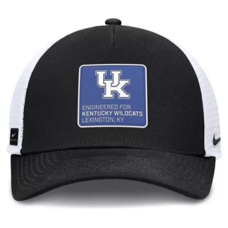 NCAA Nike Black/White Kentucky Wildcats 2025 On-Field Rise Engineered Trucker Adjustable Hat