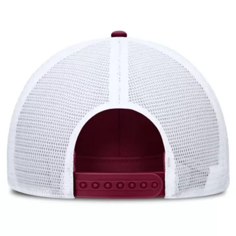 NCAA Nike Garnet/White Florida State Seminoles 2025 On-Field Rise Engineered Trucker Adjustable Hat