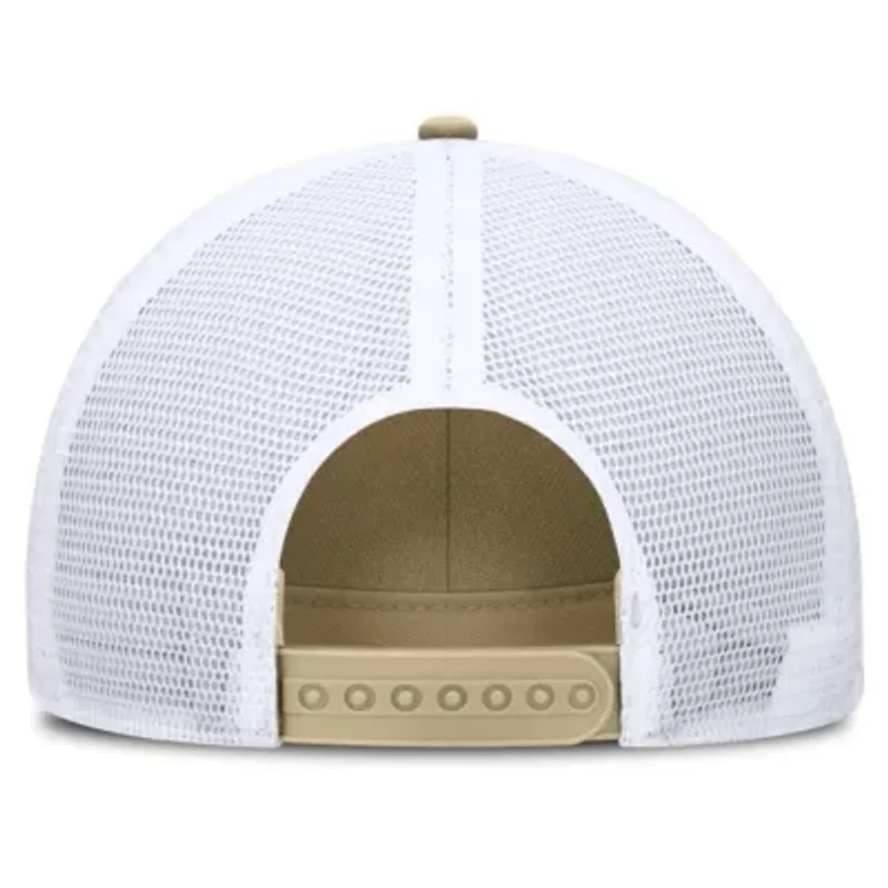 NCAA Nike Gold/White Florida State Seminoles 2025 On-Field Rise Engineered Trucker Adjustable Hat