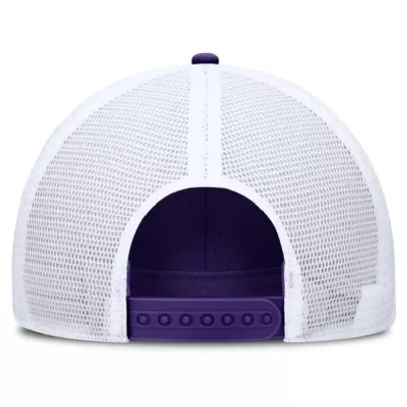 NCAA Nike Purple/White LSU Tigers 2025 On-Field Rise Engineered Trucker Adjustable Hat