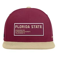 NCAA Nike Garnet/Gold Florida State Seminoles 2025 On-Field Patch Pro Dri-FIT Snapback Hat