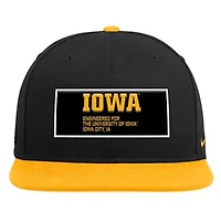 NCAA Nike Black/Gold Iowa Hawkeyes 2025 On-Field Patch Pro Dri-FIT Snapback Hat