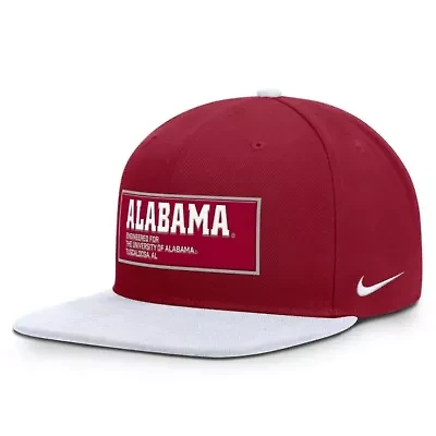 Alabama Crimson Tide NCAA Nike Crimson/White Alabama Tide 2025 On-Field Patch Pro Dri-FIT Snapback Hat