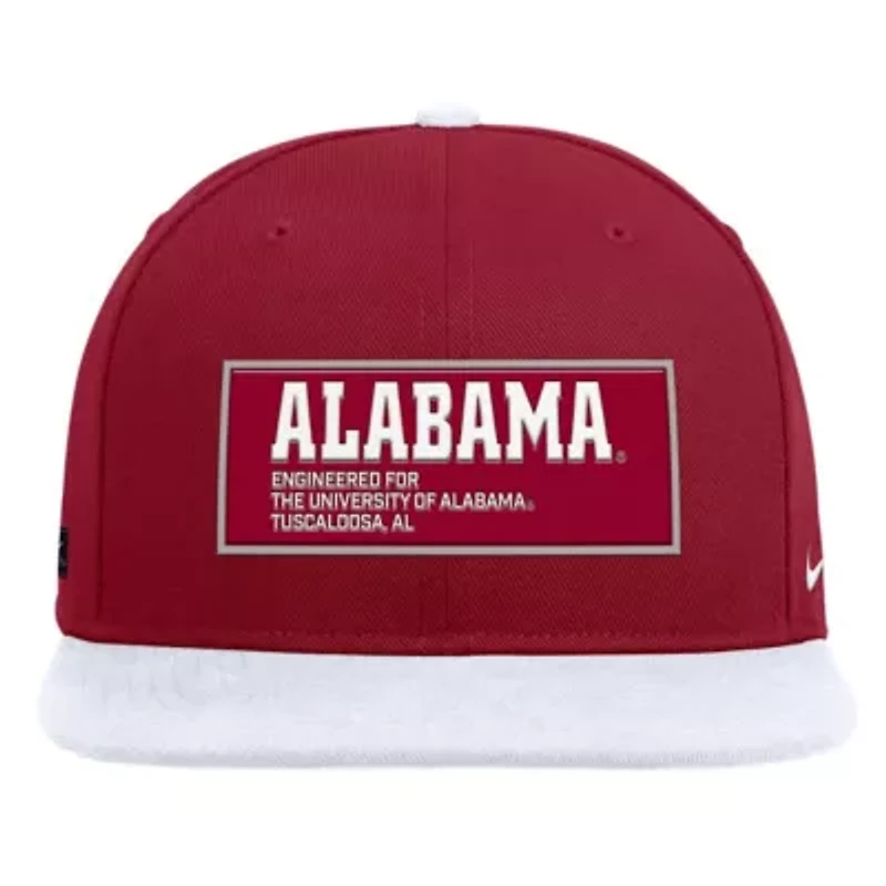 Alabama Crimson Tide NCAA Nike Crimson/White Alabama Tide 2025 On-Field Patch Pro Dri-FIT Snapback Hat