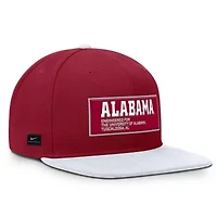 Alabama Crimson Tide NCAA Nike Crimson/White Alabama Tide 2025 On-Field Patch Pro Dri-FIT Snapback Hat