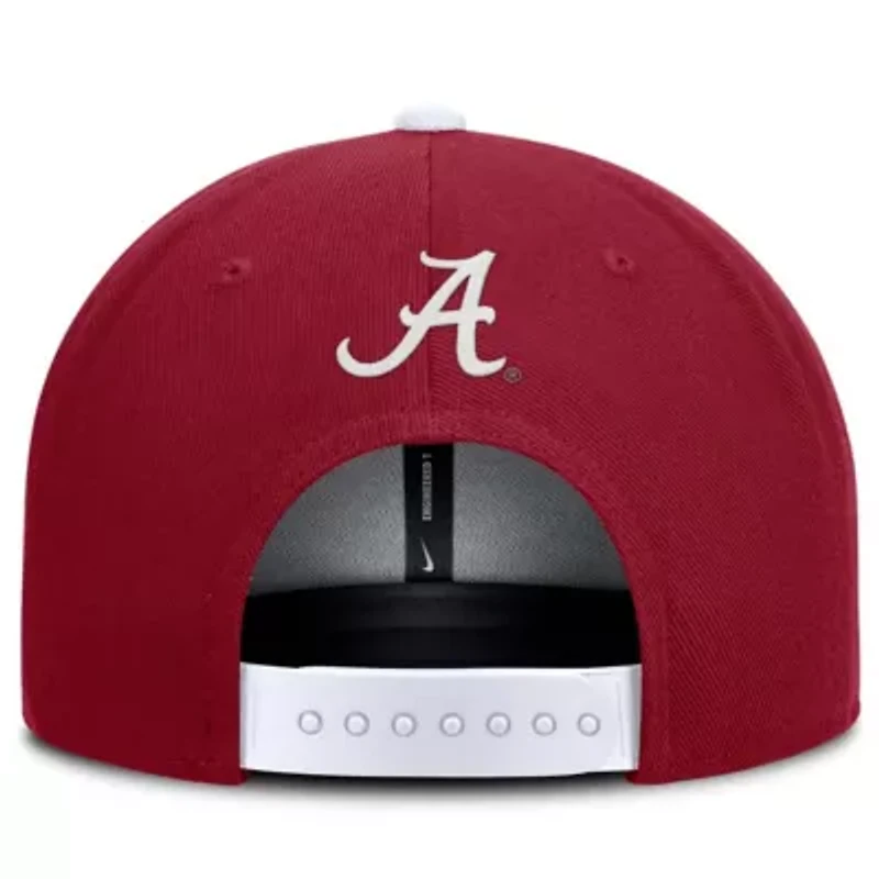 Alabama Crimson Tide NCAA Nike Crimson/White Alabama Tide 2025 On-Field Patch Pro Dri-FIT Snapback Hat