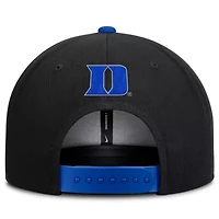Duke Blue Devils NCAA Nike Black/Royal Duke Devils 2025 On-Field Patch Pro Dri-FIT Snapback Hat